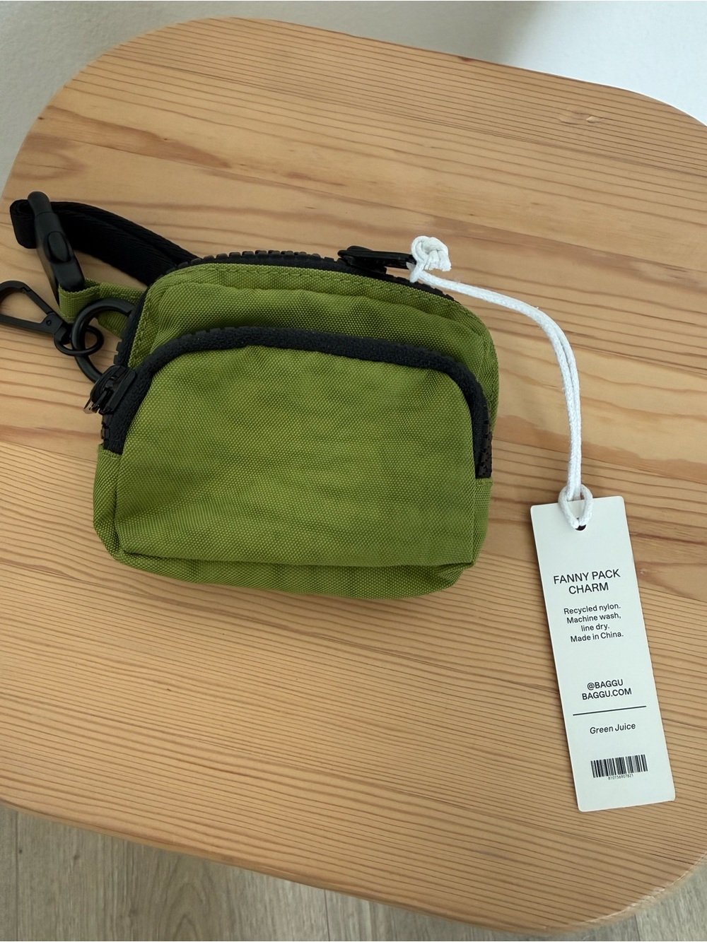 BAGGU Green Juice Mini Fanny Pack Charm - Olive